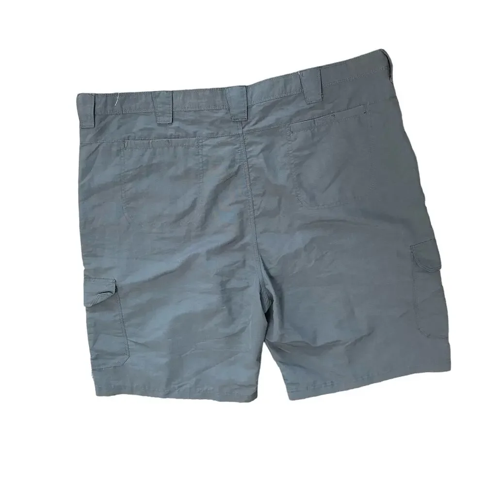 Wrangler Men's Outdoor Cargo Shorts Gray Performance Multi Pocket Nylon Size 46